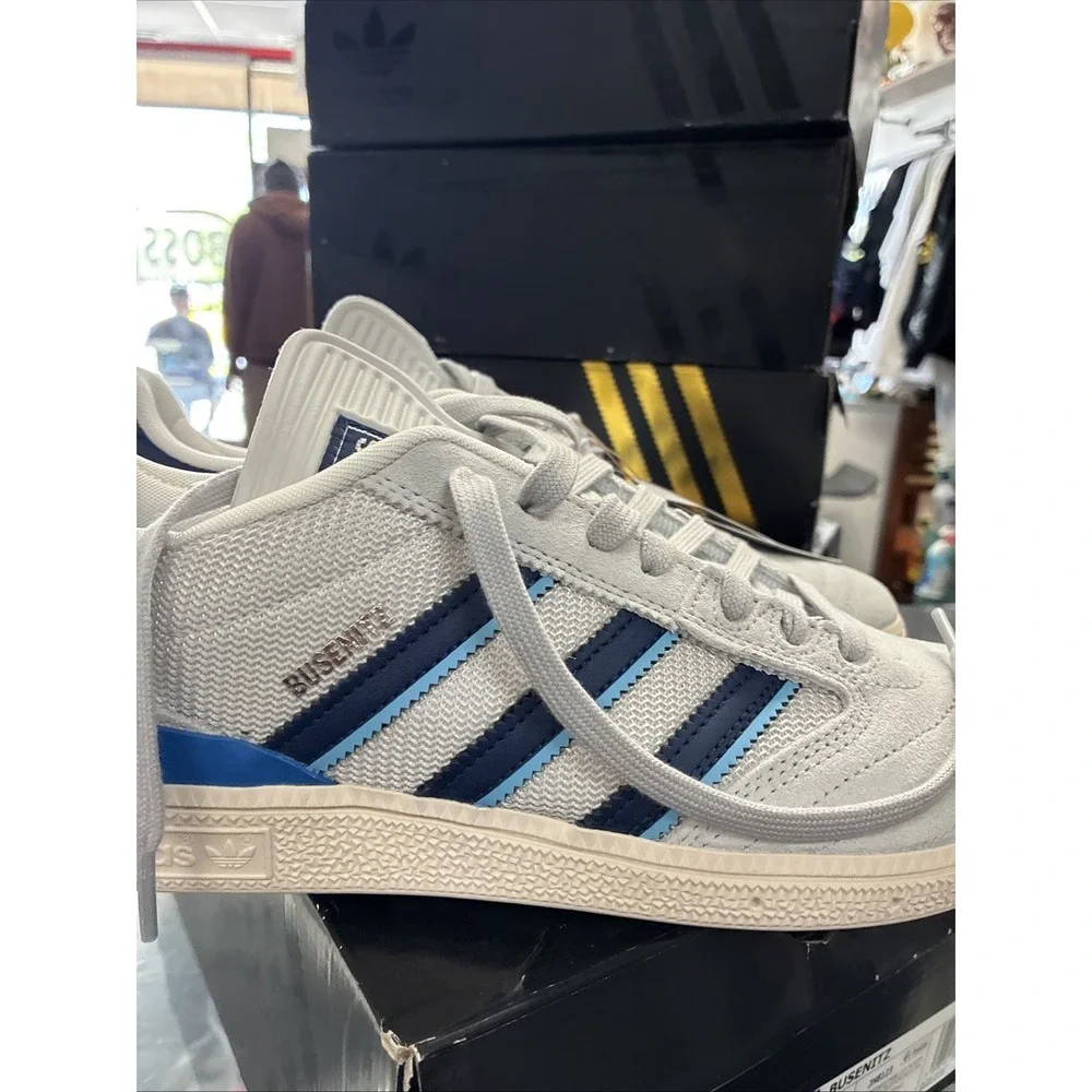 Adidas Busenitz Pro Grey Two/Dark Blue/Chalk White Mens JH8123 SZ 11 New NWT